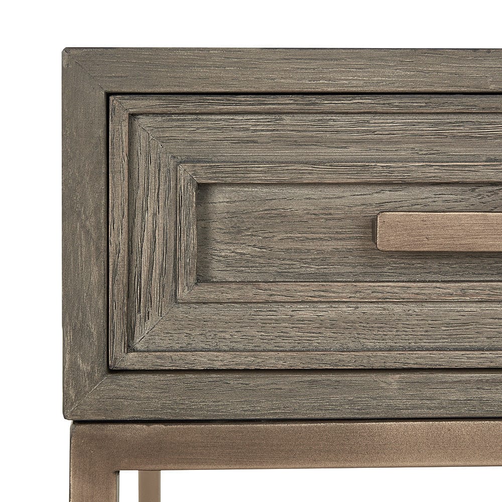 Eccotrading Design London Living Renmin Console Grey Oak 160cm House of Isabella UK