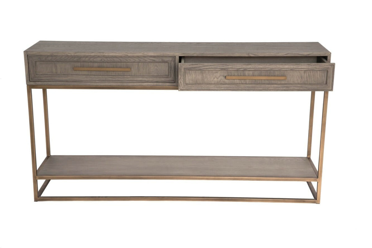 Eccotrading Design London Living Renmin Console Grey Oak 160cm House of Isabella UK