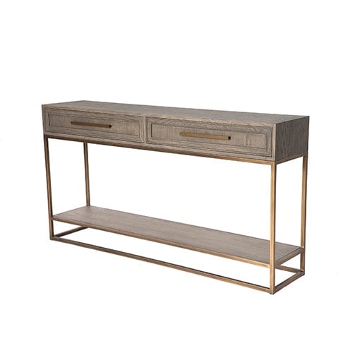 Eccotrading Design London Living Renmin Console Grey Oak 160cm House of Isabella UK