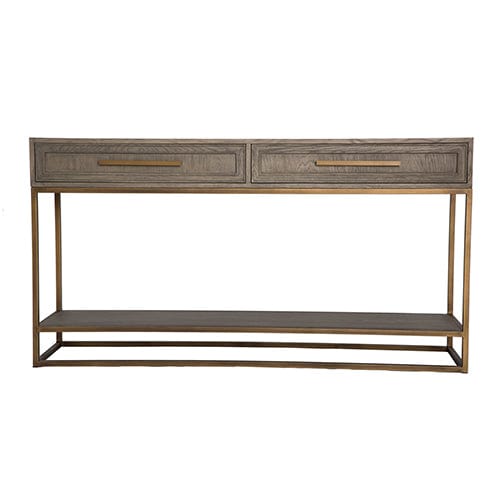 Eccotrading Design London Living Renmin Console Grey Oak 160cm House of Isabella UK