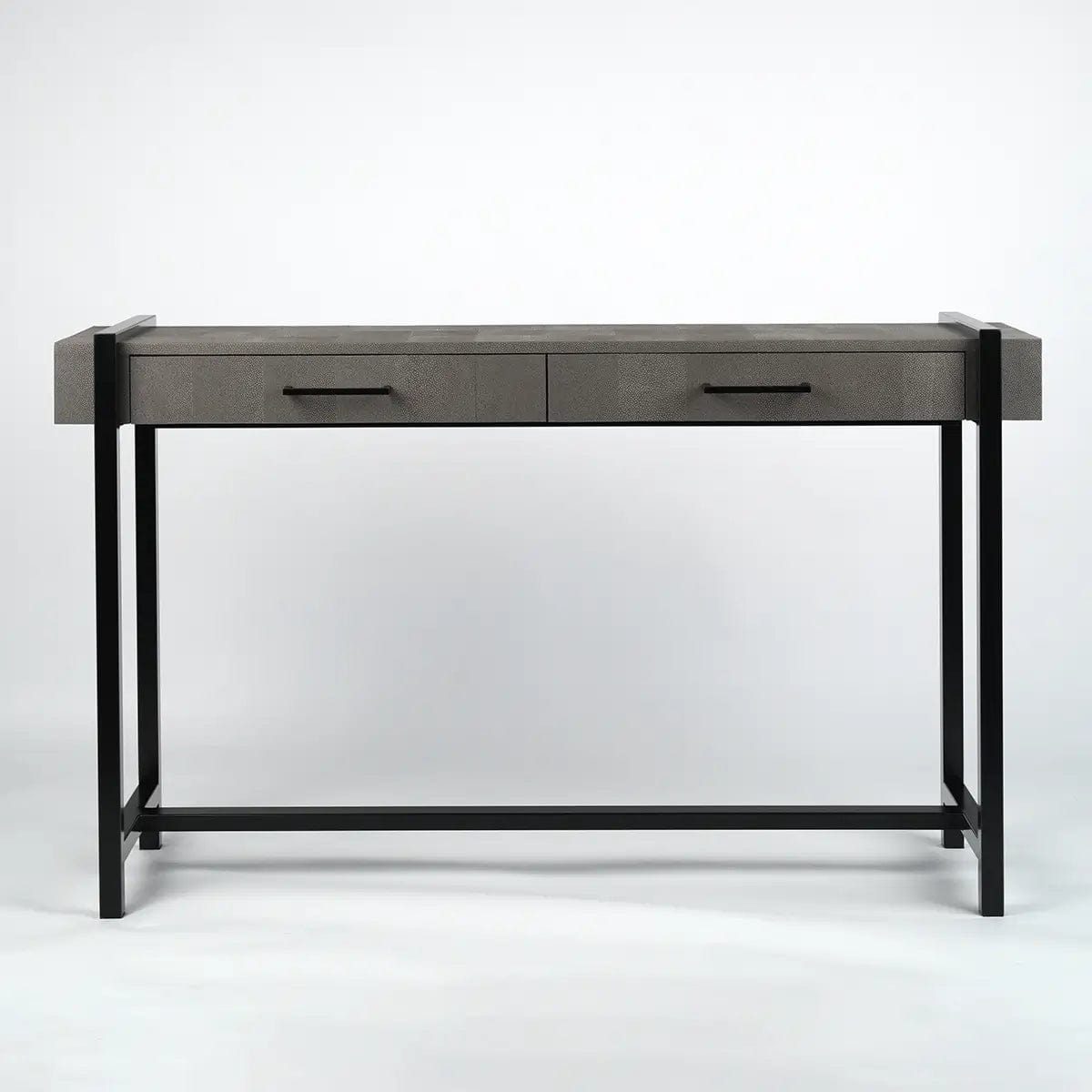 Slide Console Grey Shagreen Leather.