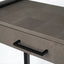 Slide Console Grey Shagreen Leather.