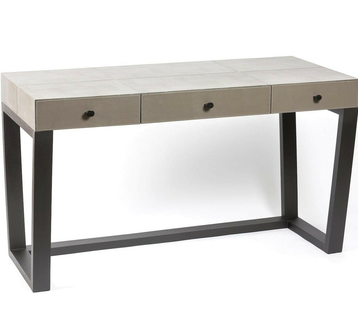 Slim Jim Desk Italian Grey Leather.