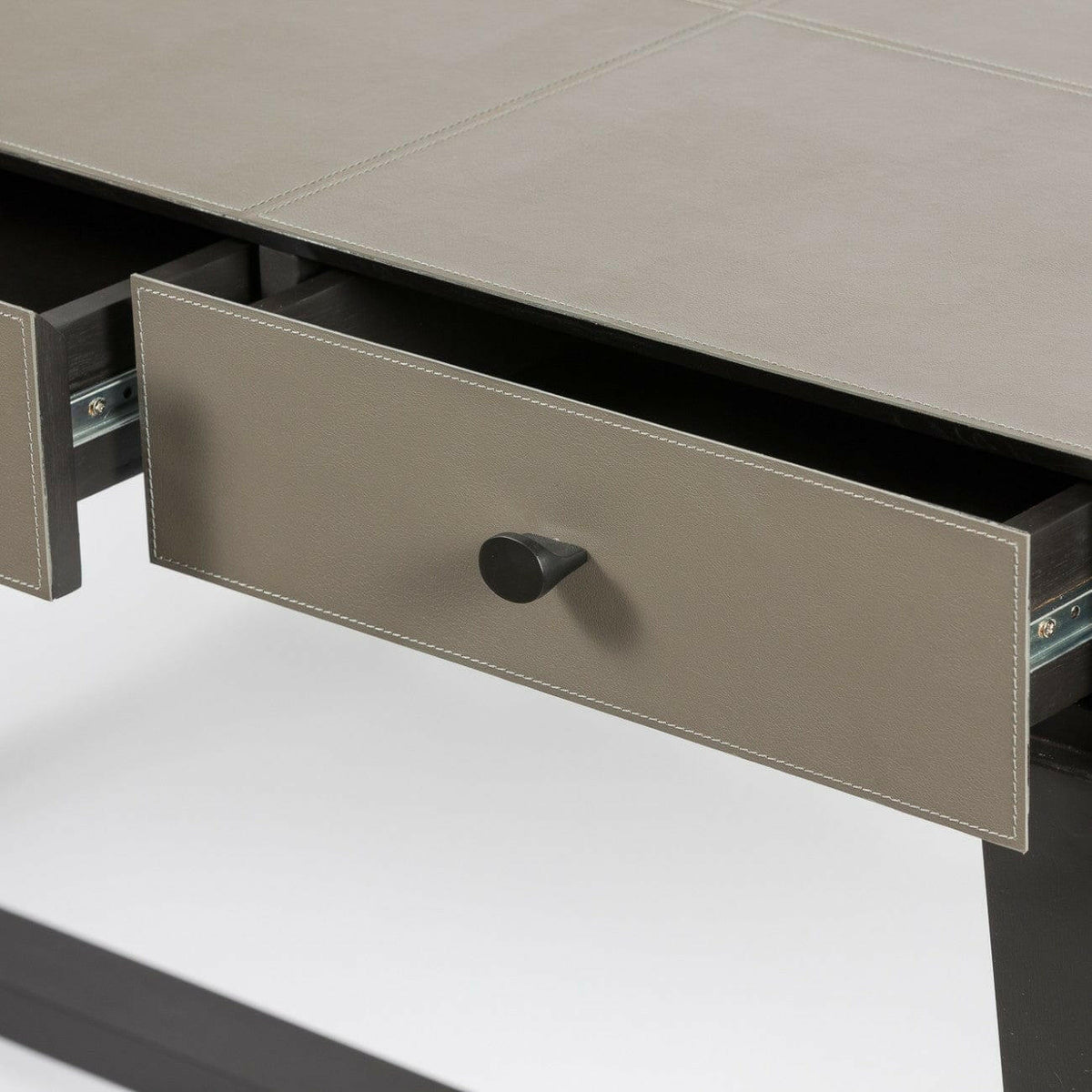 Slim Jim Desk Italian Grey Leather.