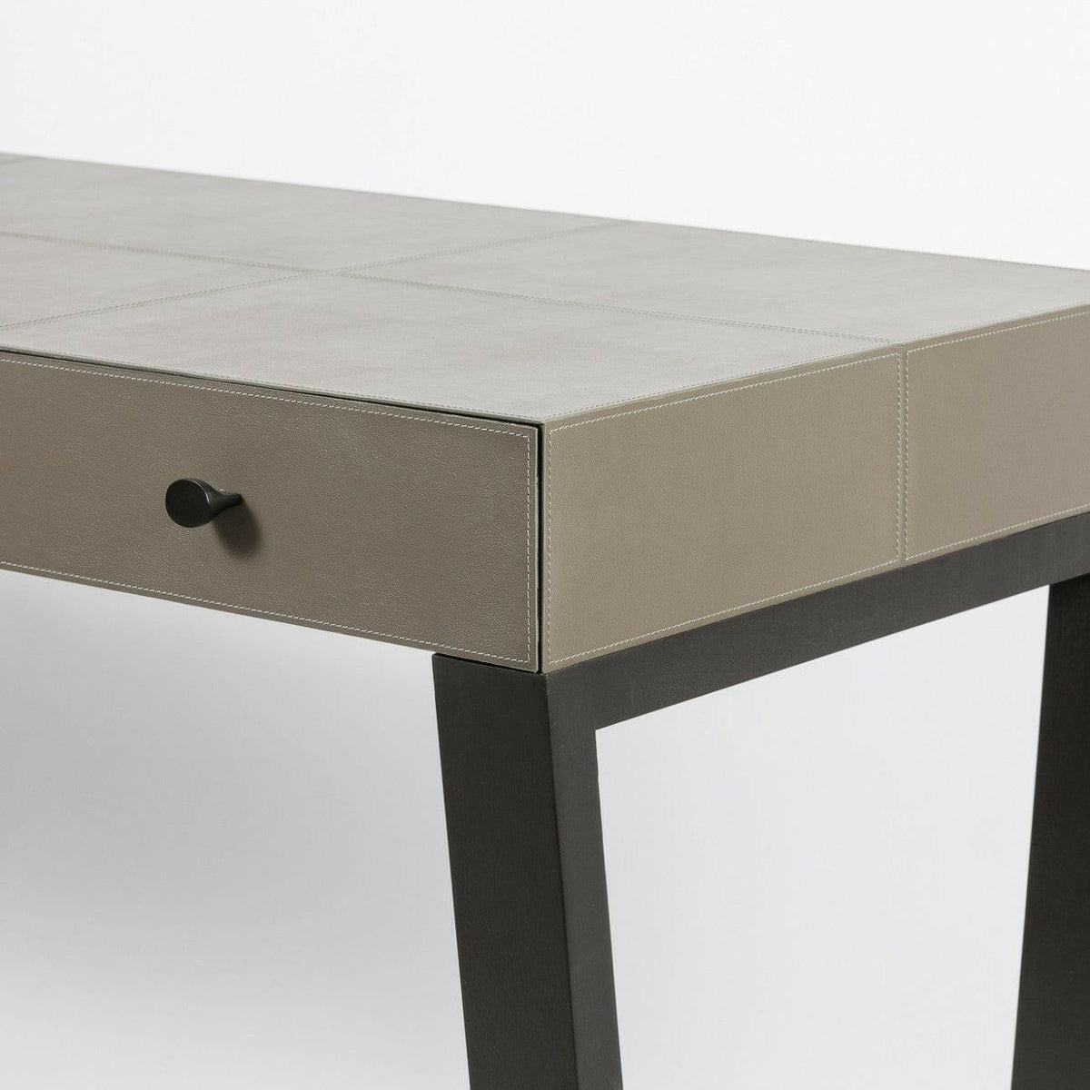 Slim Jim Desk Italian Grey Leather.