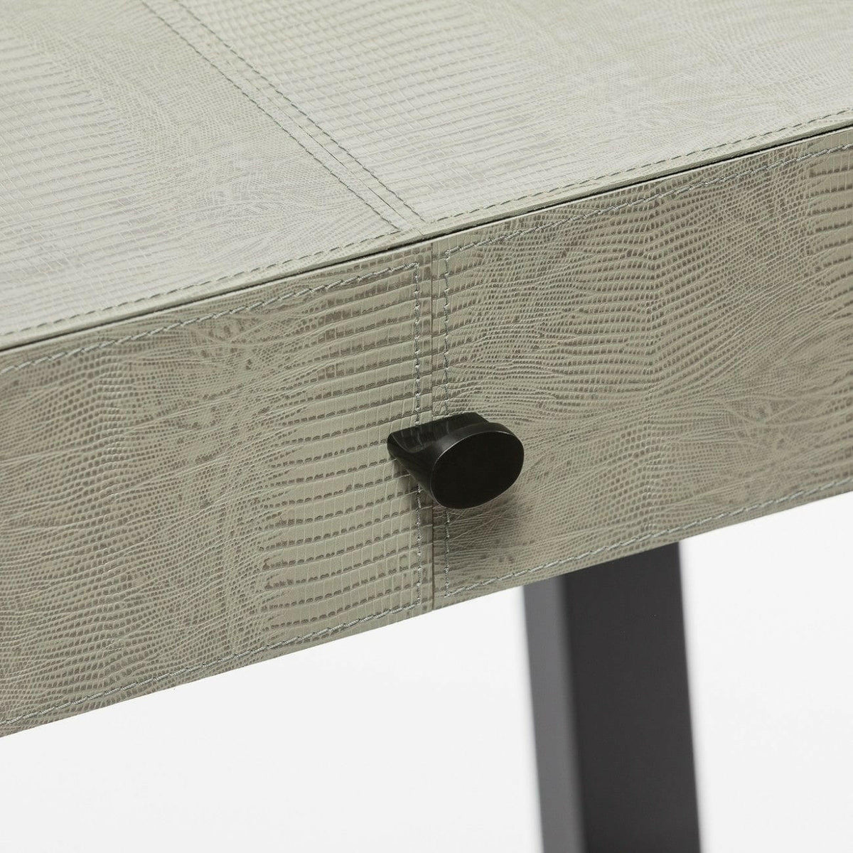 Slim Jim Side Table Lizard Leather 60cm.