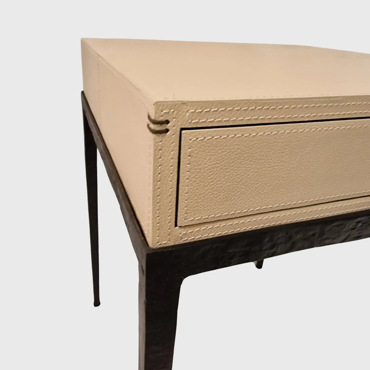 Eccotrading Design London Living Taper Side Table Bronze Pumice Leather House of Isabella UK