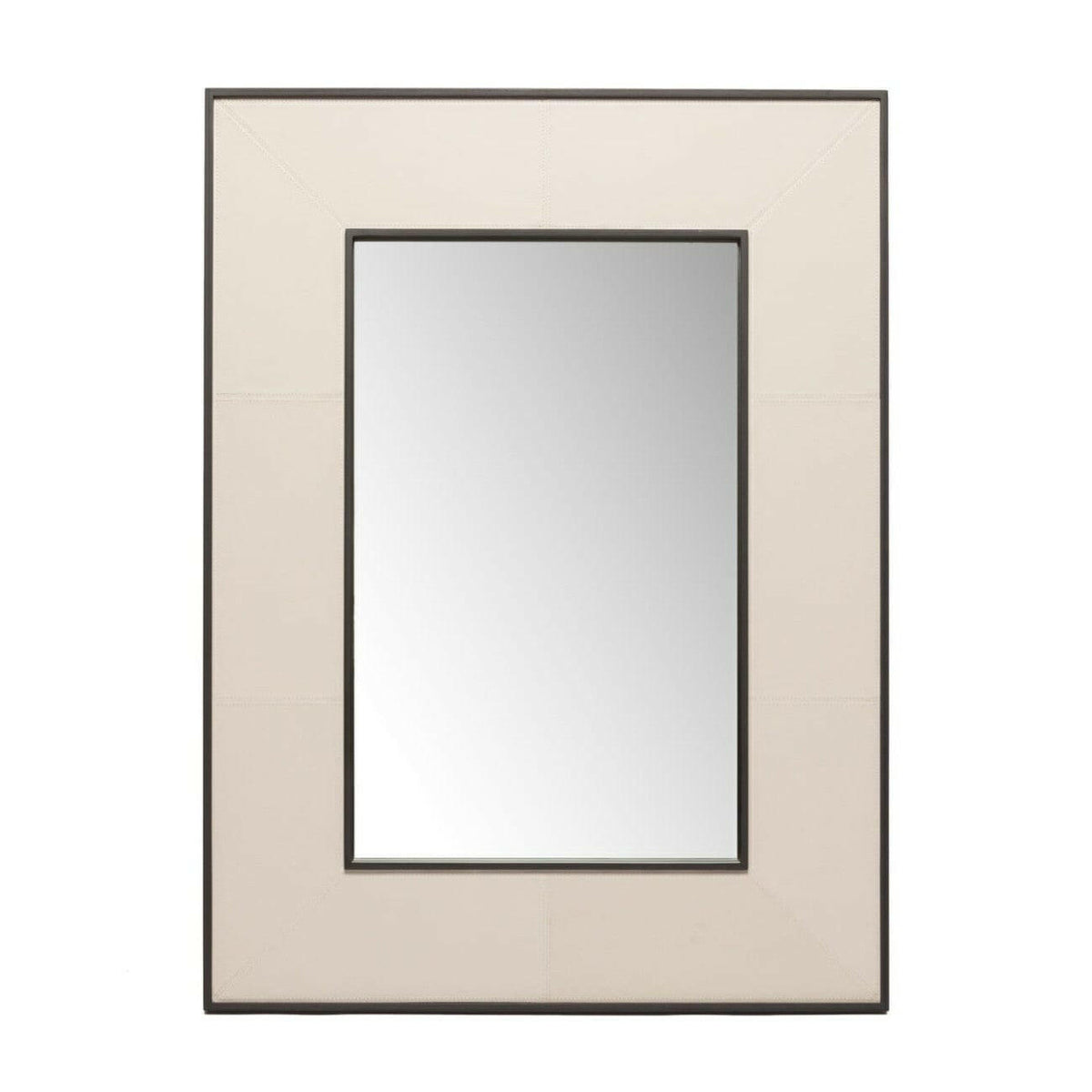 Rectangle Mirror Pumice Leather.