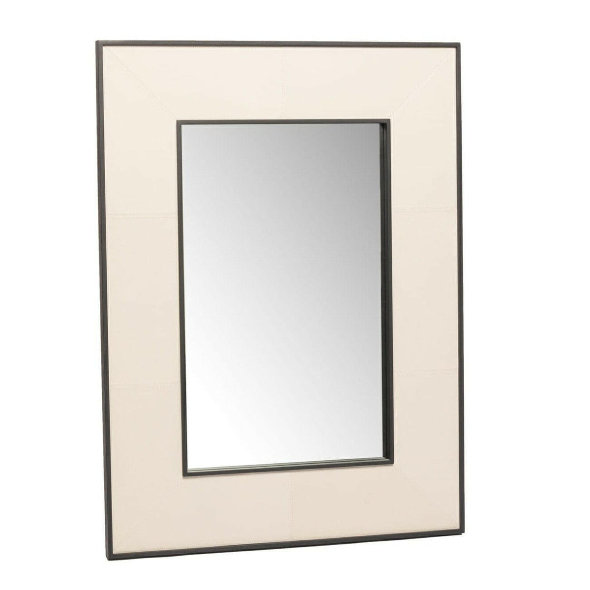Rectangle Mirror Pumice Leather.