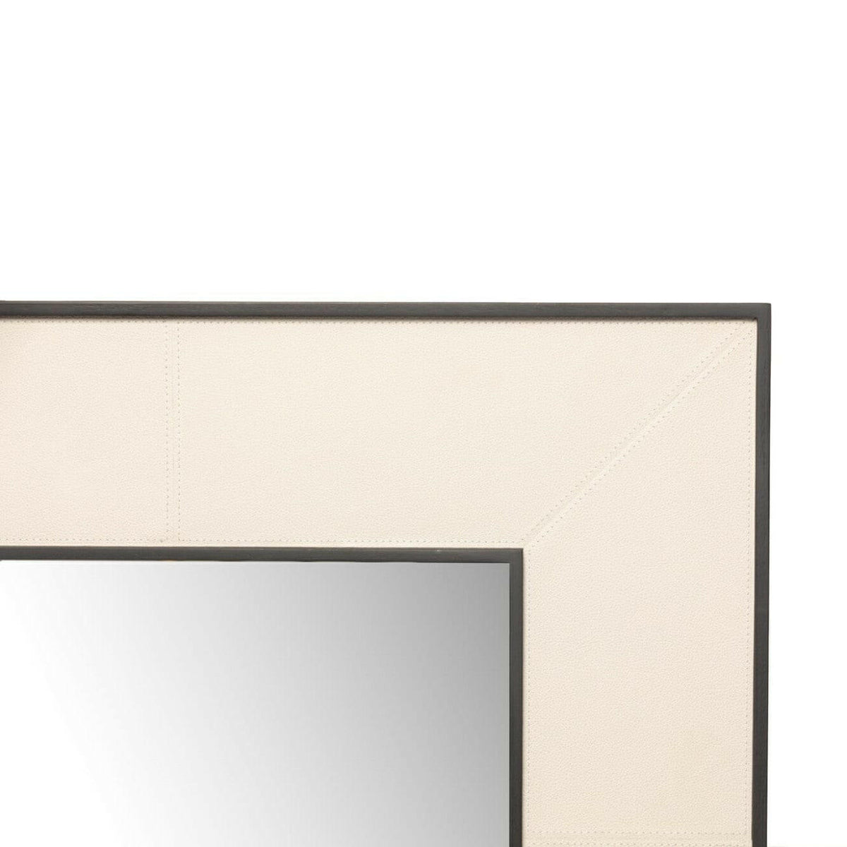 Rectangle Mirror Pumice Leather.