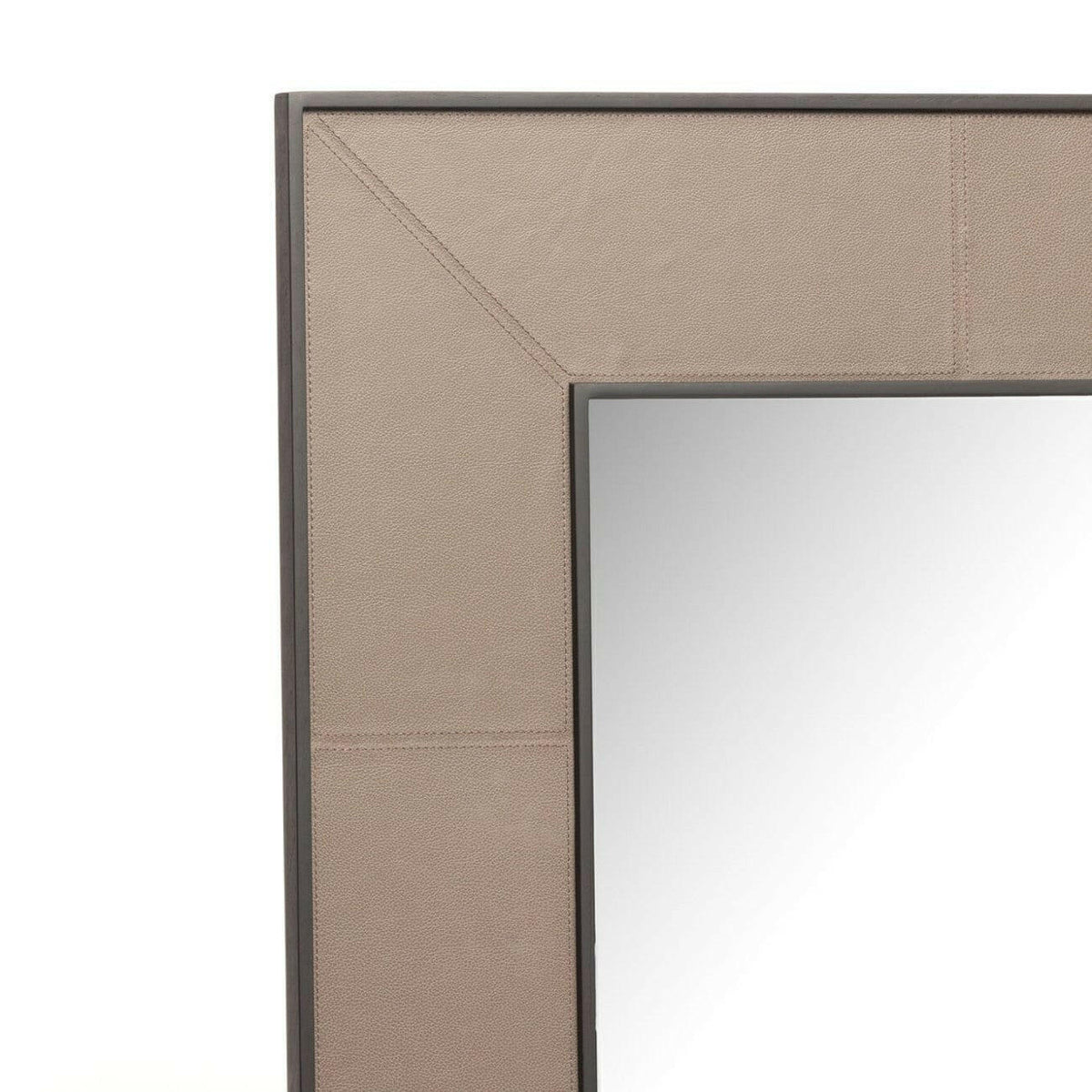 Rectangle Mirror Putty Leather.