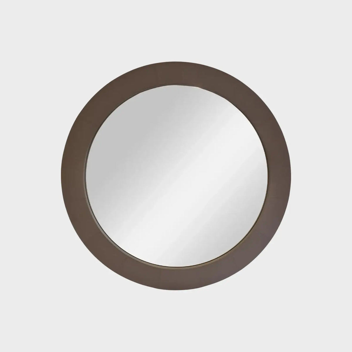 Eccotrading Design London Mirrors Round Mirror Putty Leather House of Isabella UK