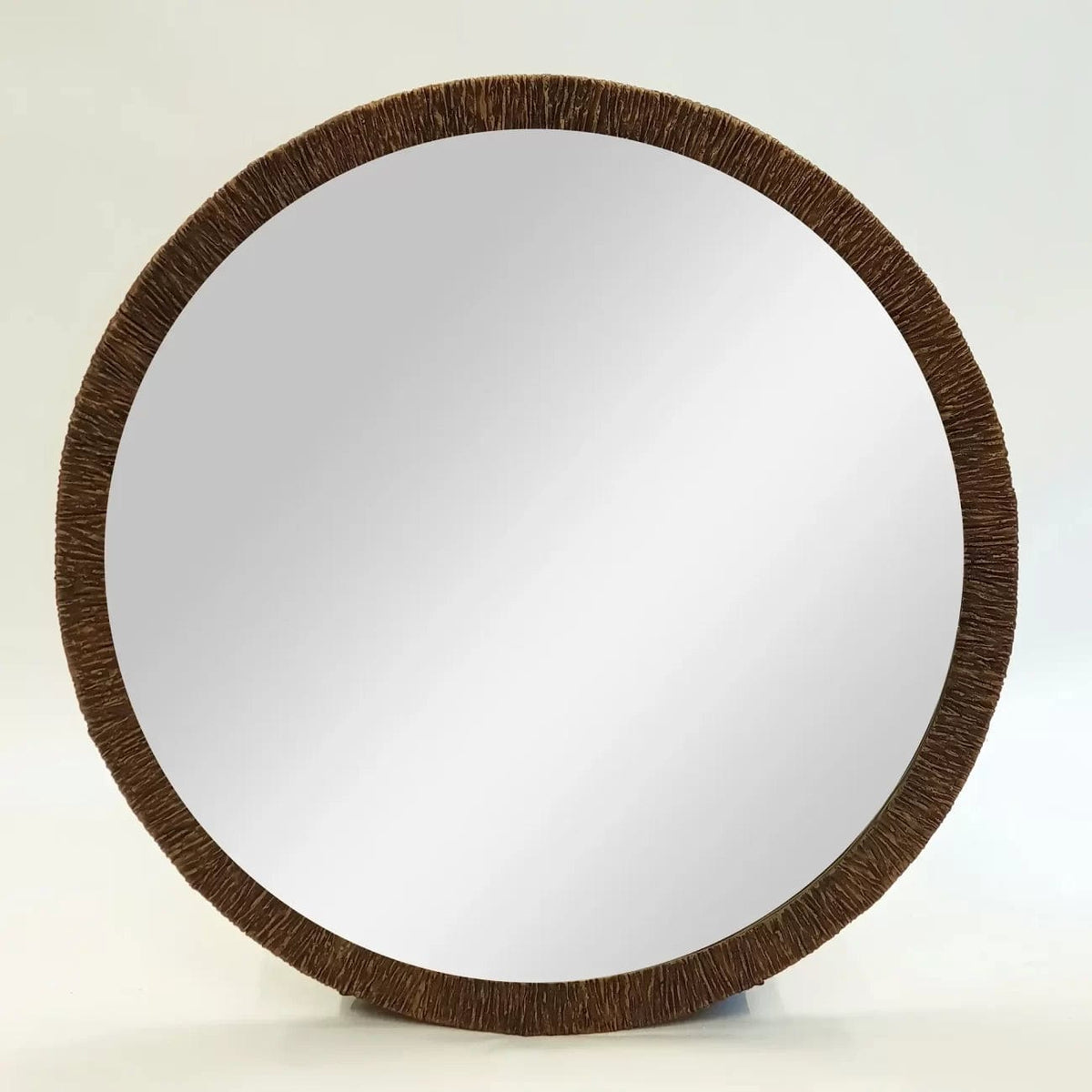 Wode Bronze Dorato Round Mirror.