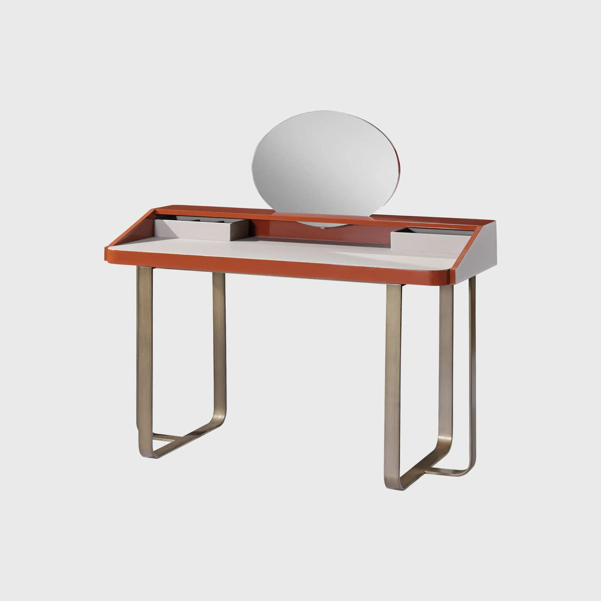 Eccotrading Design London Sleeping Anson Orange Leather Dressing Table House of Isabella UK