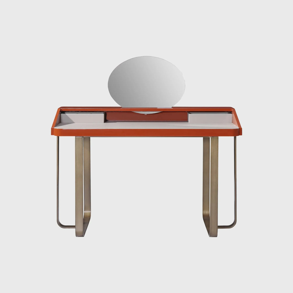 Eccotrading Design London Sleeping Anson Orange Leather Dressing Table House of Isabella UK