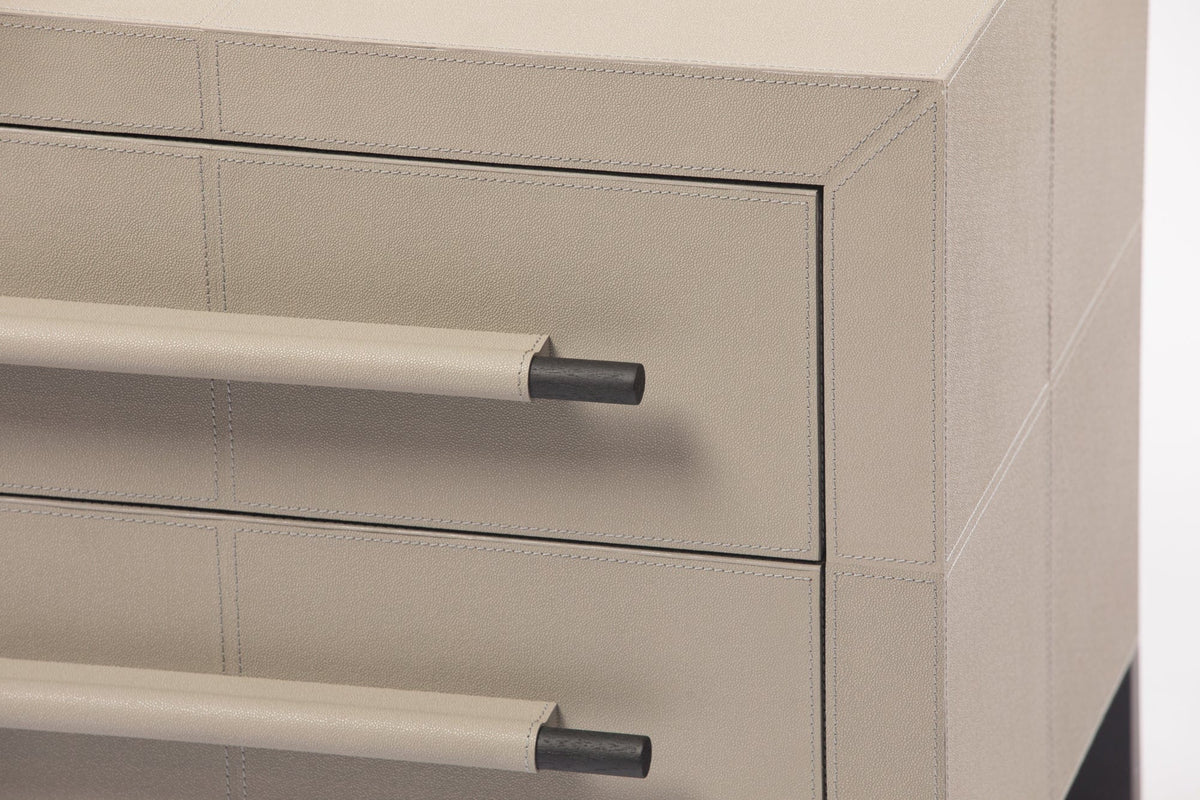 Eccotrading Design London Sleeping Arlington Low Chest French Grey Leather House of Isabella UK