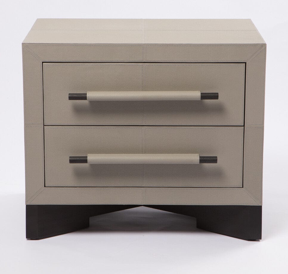 Eccotrading Design London Sleeping Arlington Low Chest French Grey Leather House of Isabella UK