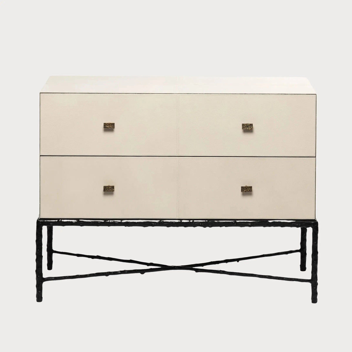 Eccotrading Design London Sleeping Arun Chest Bronze 2 Drawer Pumice Leather House of Isabella UK