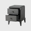 Eccotrading Design London Sleeping Astoria Bedside 40cm Graphite Grey House of Isabella UK