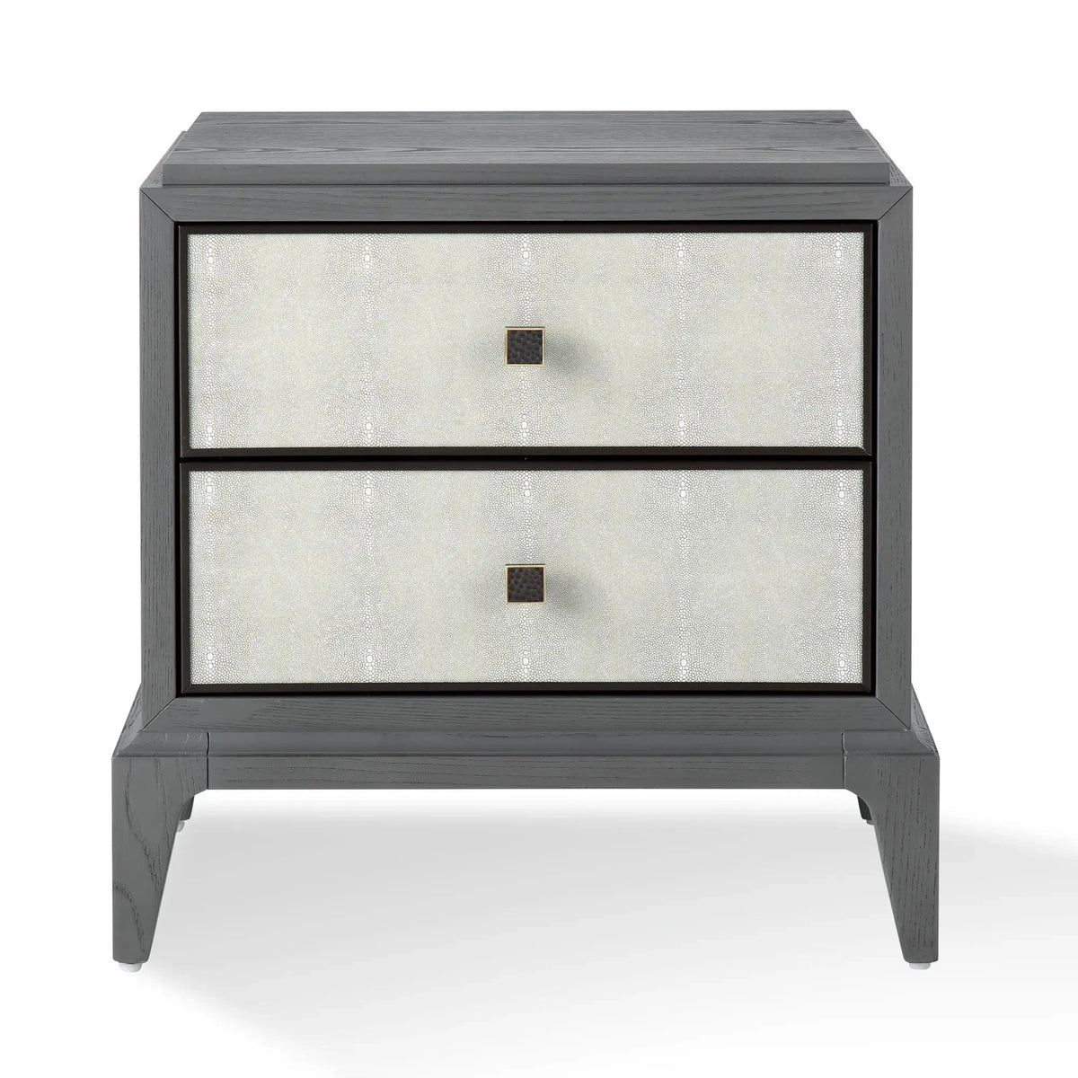 Astoria Nightstand Small Graphite Grey with Shagreen.