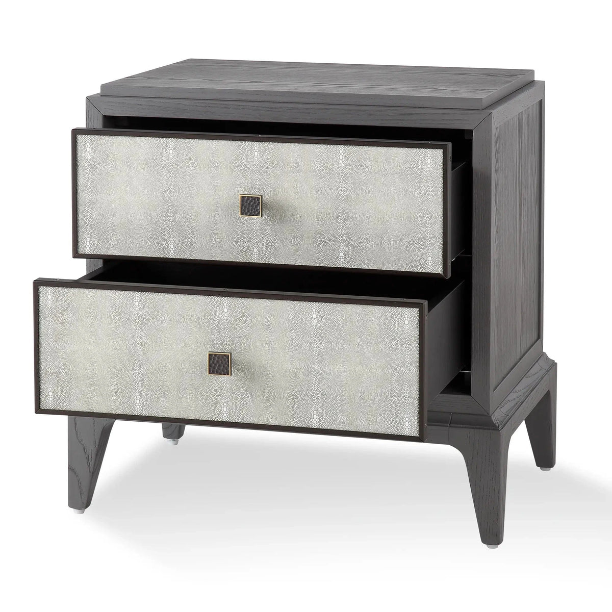 Astoria Nightstand Small Graphite Grey with Shagreen.