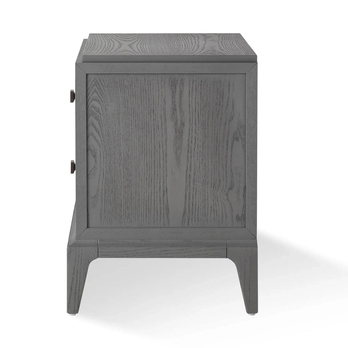 Astoria Nightstand Small Graphite Grey with Shagreen.