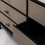 Eccotrading Design London Sleeping Bertie 6 Drawer Chest Grey Shagreen Leather House of Isabella UK