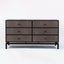 Eccotrading Design London Sleeping Bertie 6 Drawer Chest Grey Shagreen Leather House of Isabella UK
