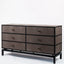 Eccotrading Design London Sleeping Bertie 6 Drawer Chest Grey Shagreen Leather House of Isabella UK