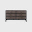 Eccotrading Design London Sleeping Bertie 6 Drawer Chest Grey Shagreen Leather House of Isabella UK