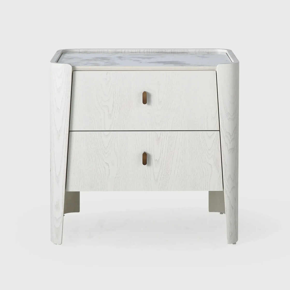 Eccotrading Design London Sleeping Kelly 2 Drawer Bedside Large White Ash House of Isabella UK