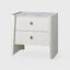 Eccotrading Design London Sleeping Kelly 2 Drawer Bedside Large White Ash House of Isabella UK