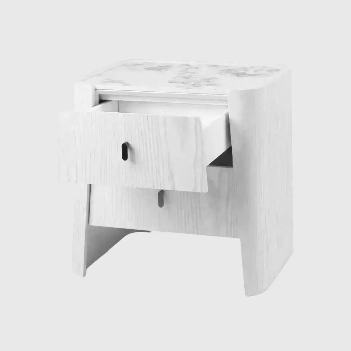 Eccotrading Design London Sleeping Kelly 2 Drawer Bedside Large White Ash House of Isabella UK
