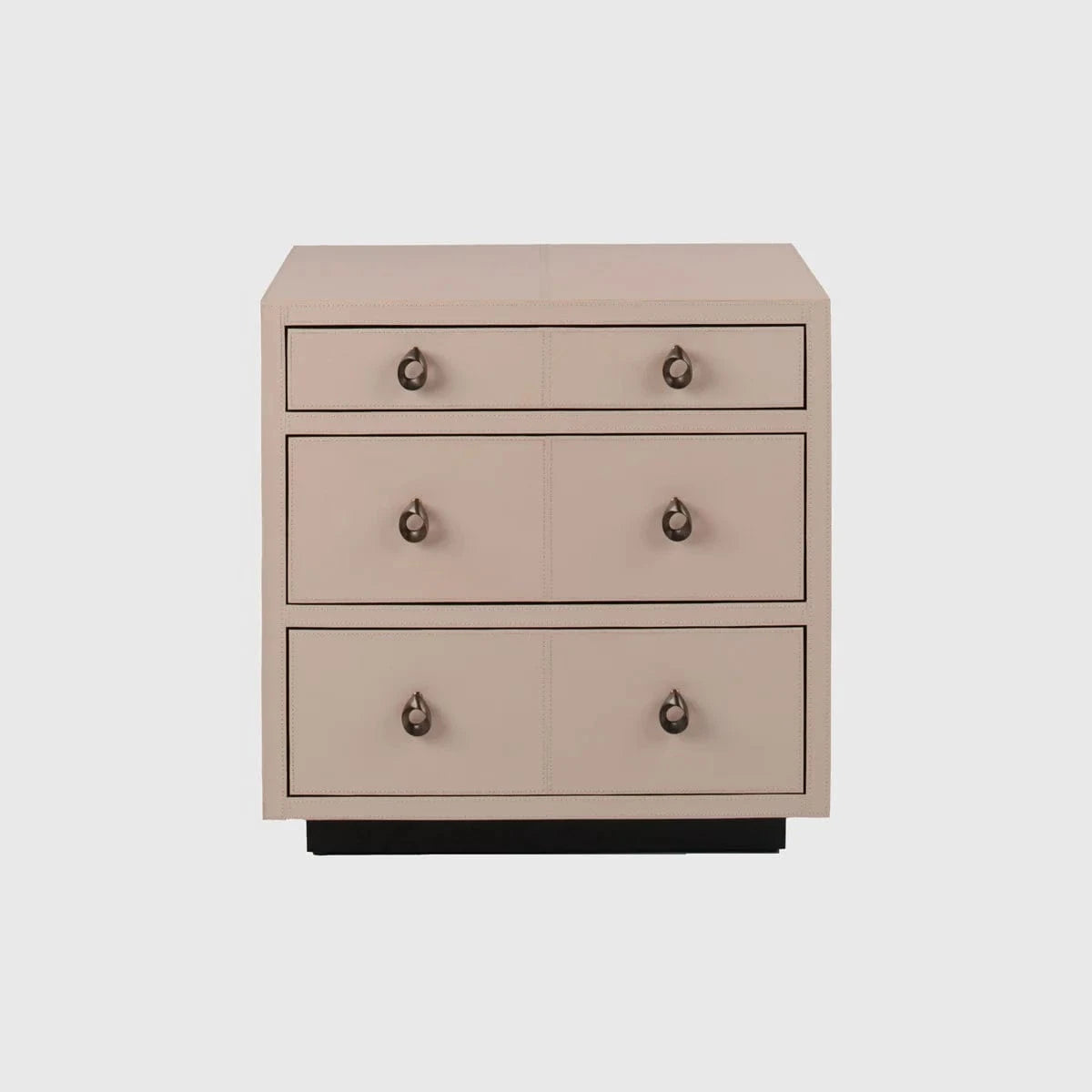Eccotrading Design London Sleeping Mrs C Bedside Table Blush Leather House of Isabella UK