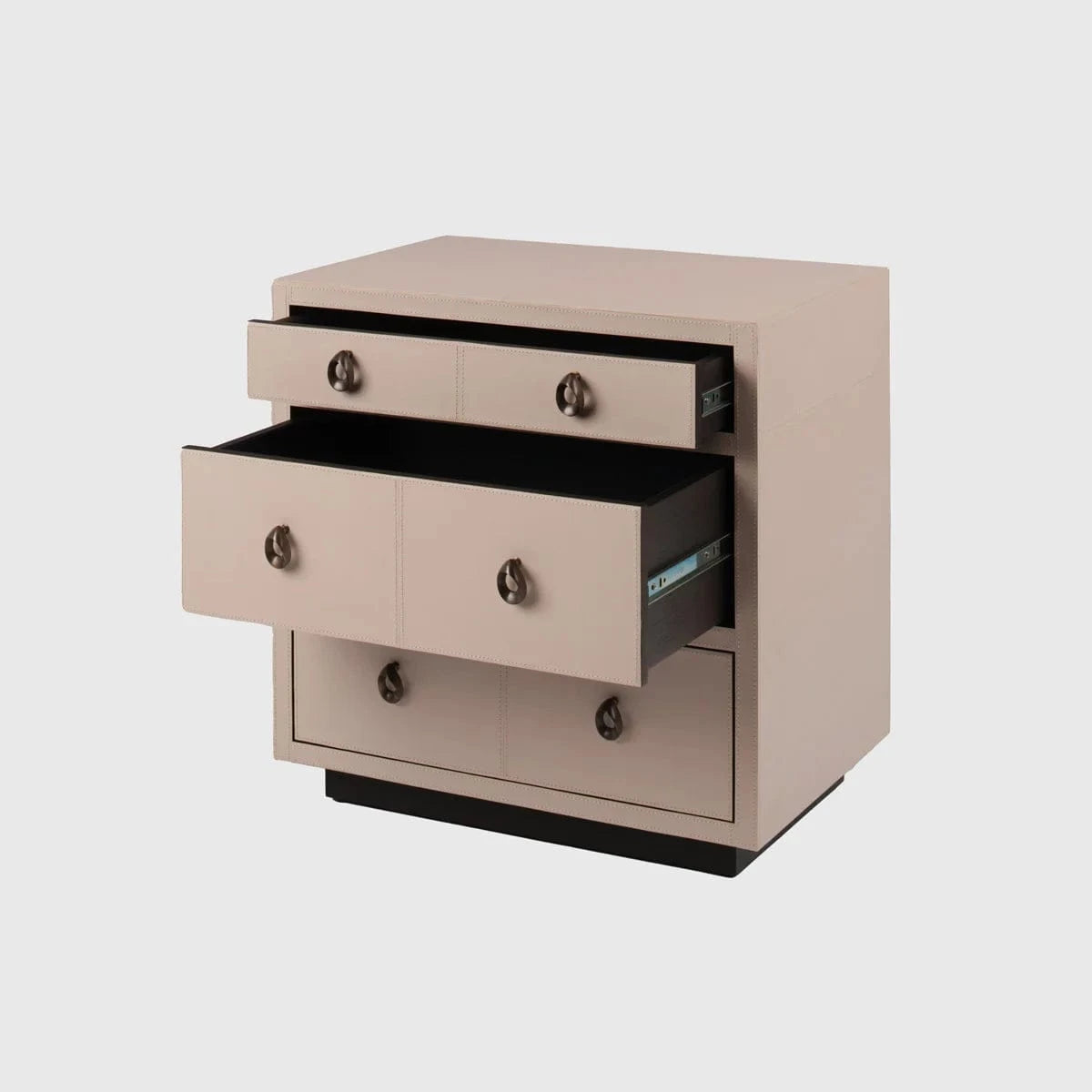 Eccotrading Design London Sleeping Mrs C Bedside Table Blush Leather House of Isabella UK