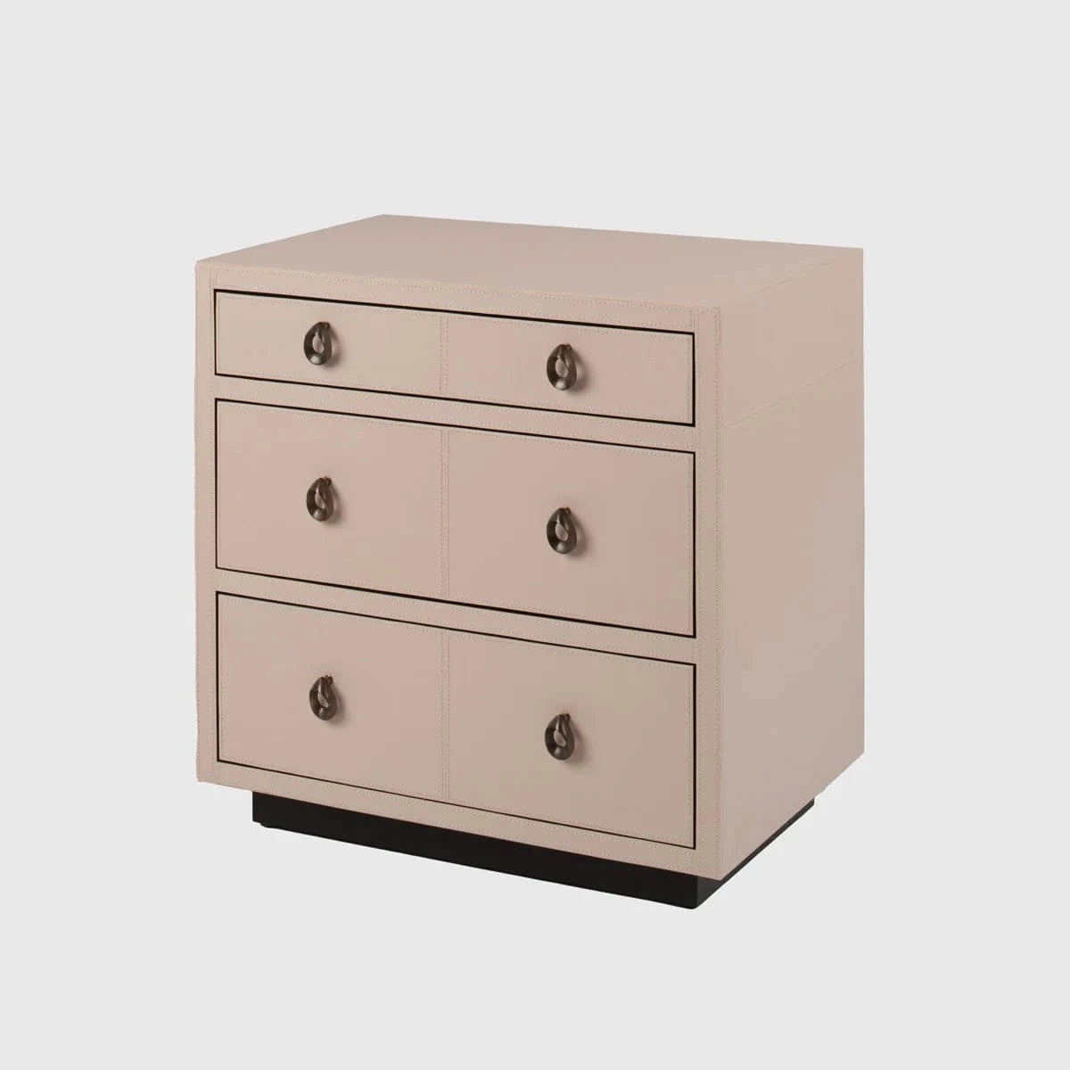 Eccotrading Design London Sleeping Mrs C Bedside Table Blush Leather House of Isabella UK