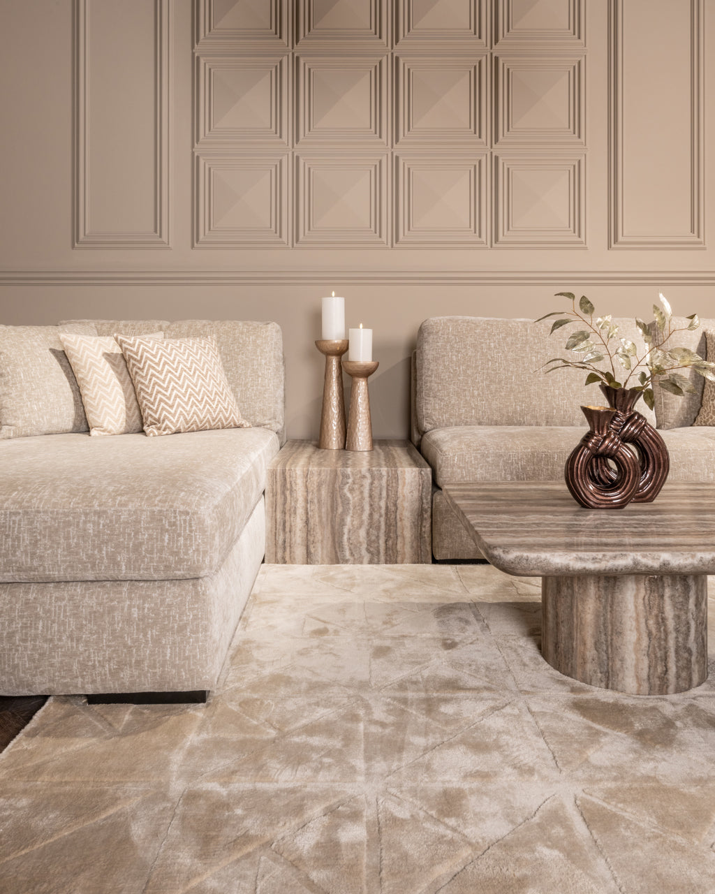 Sofa element Dulce grey coffee table