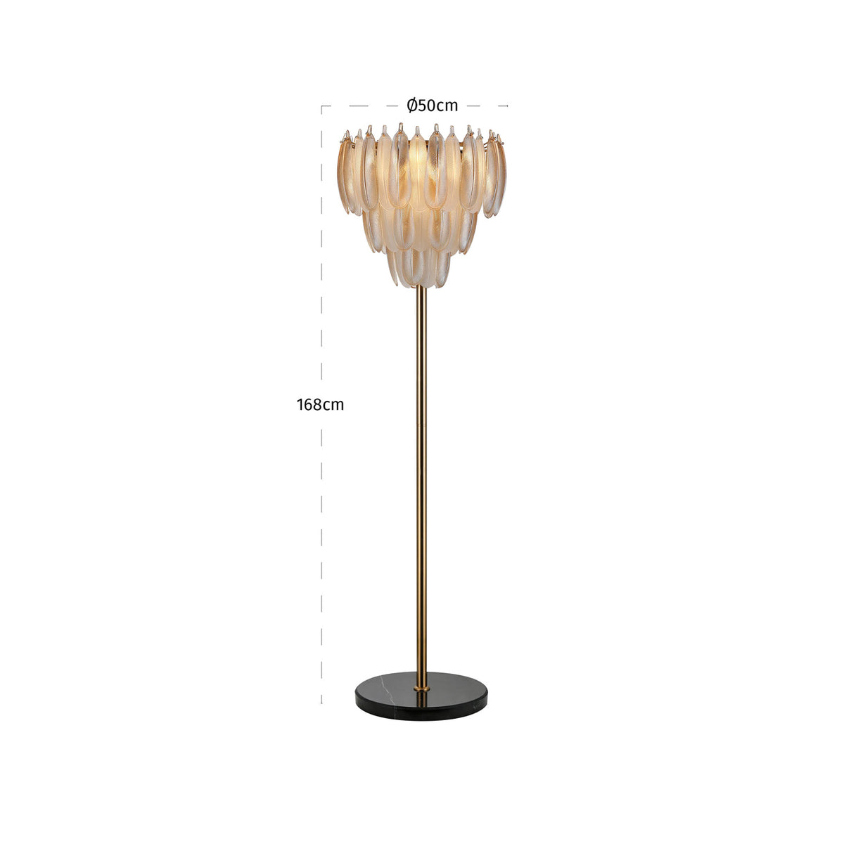 Floor lamp Chloe brass antique