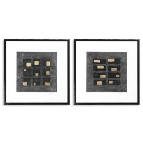 Eichholtz Accessories Print Black Squares by Michael Willett set of 2 House of Isabella UK