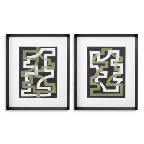 Eichholtz Accessories Print Window Trellis by Michael Willett set of 2 House of Isabella UK