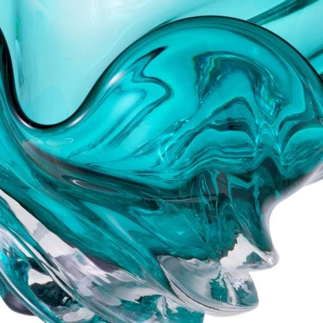Eichholtz Ace Bowl Handblown Glass - Turquoise Colour House of Isabella UK