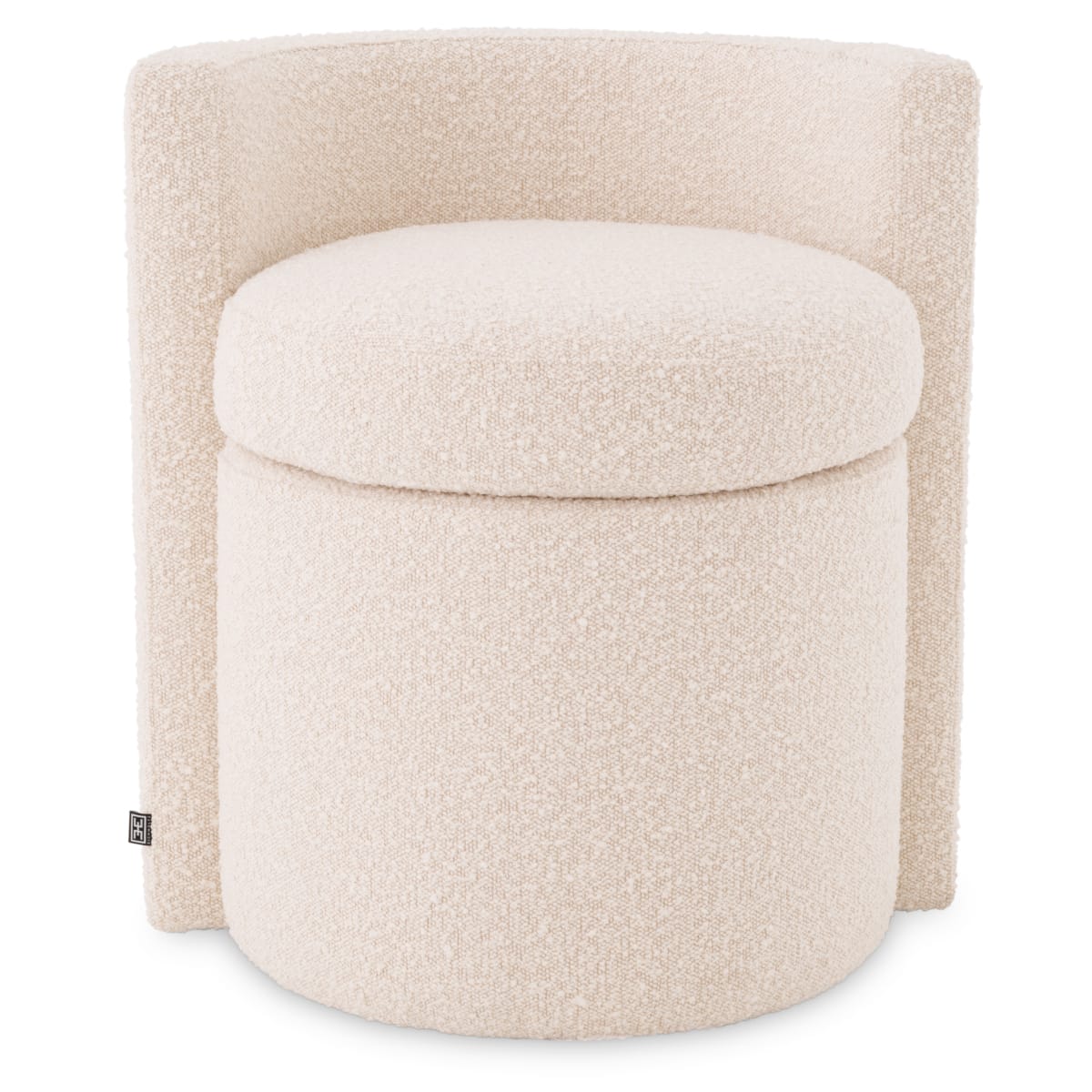 Eichholtz BOUCLE CREAM STOOL ARCADIA House of Isabella UK
