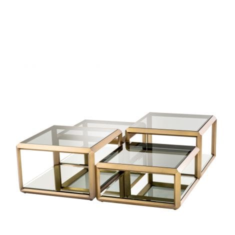 Eichholtz Coffee Table Callum - Brushed Brass Finish House of Isabella UK