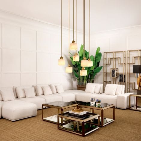 Eichholtz Coffee Table Callum - Brushed Brass Finish House of Isabella UK