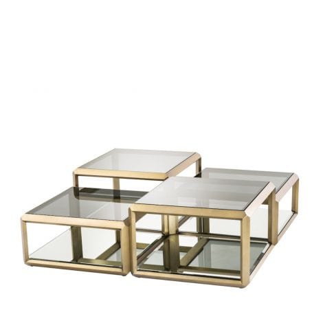 Eichholtz Coffee Table Callum - Brushed Brass Finish House of Isabella UK