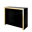Eichholtz Dining Bar Grimaldi - Gold Border & Black Glass House of Isabella UK