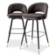 Eichholtz Dining Bar Stool Cliff set of 2 Grey | OUTLET House of Isabella UK