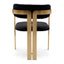 Eichholtz Dining Boucle Black Dining Chair Donato Brushed brass finish House of Isabella UK