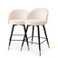 Eichholtz Dining Boucle Cream Counter Stool Cooper set of 2 House of Isabella UK