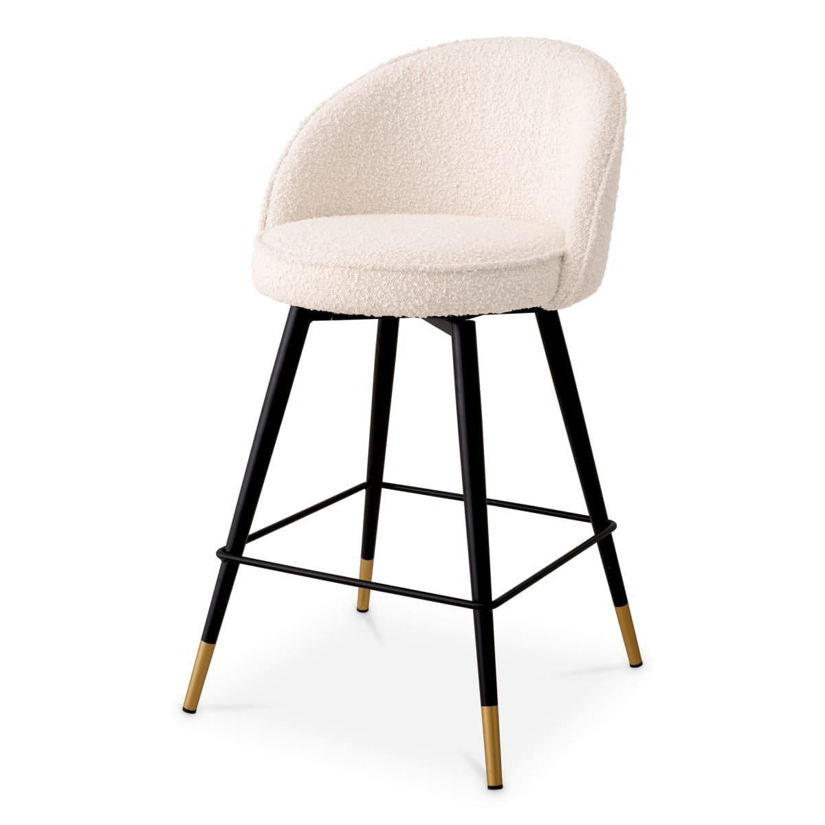 Eichholtz Dining Boucle Cream Counter Stool Cooper set of 2 House of Isabella UK